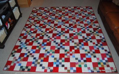 $Double four patch quilt with patriotic feel.jpg