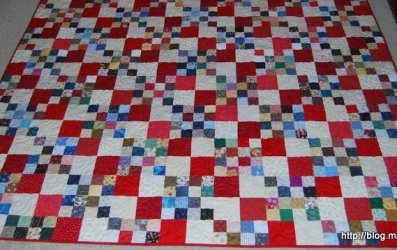 $Double four patch quilt with patriotic feel.jpg