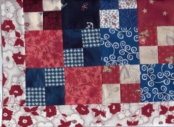 $Double 4-patch, red and white border,  child quilt  03.20.2012.jpg