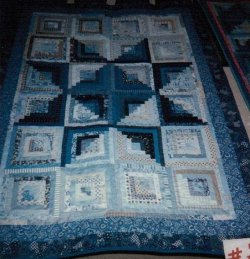 $becki quilt show 2000 Blue Hero Star squad car quilt, Casper City Hall1.jpg