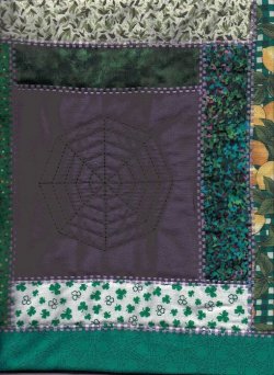 $senior pillow-purple web, green log cabin quilted pillow.jpg