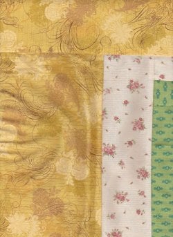 $Log Cabin Star2 Golden and lime scrap borders.jpg