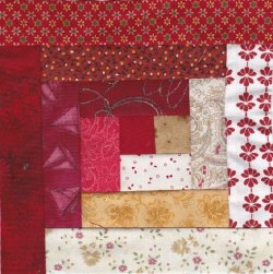 $Cherry cream Furrows Log Cabin6 One of 24 squares.jpg