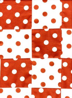 $Orange Dots Checkerboard Quilt Top2.jpg