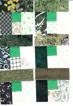 $Green Log Cabin squares, 5 piece stage2.jpg