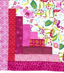 $Pink Flowrs of Spring Log Cabin blocks2.jpg