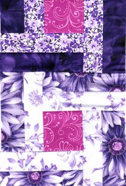 $21 Purple Double strip log quilt.jpg