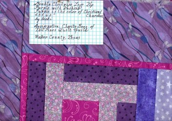 $30 Purple Double strip log quilt tag.jpg