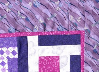 $32 Purple Double strip log quilt.jpg