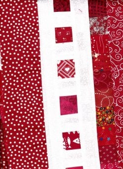 $Red Postage Stamp Ladder Border Quilt top 48x58iinches17.jpg