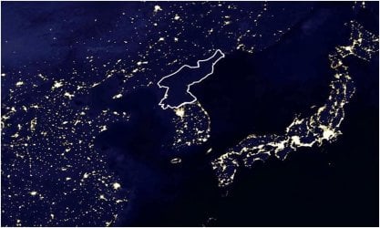 $North Korea at night.JPG