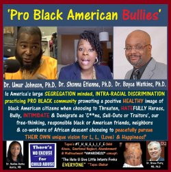 Dr. Umar Johnson Ph.D, Dr. Boyce Watkins Ph.D, Dr. Shonna Etienne, BULLIES.jpg